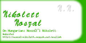 nikolett noszal business card